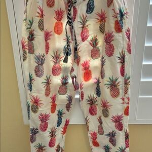 J. Crew Multicolor Floral Print Pants